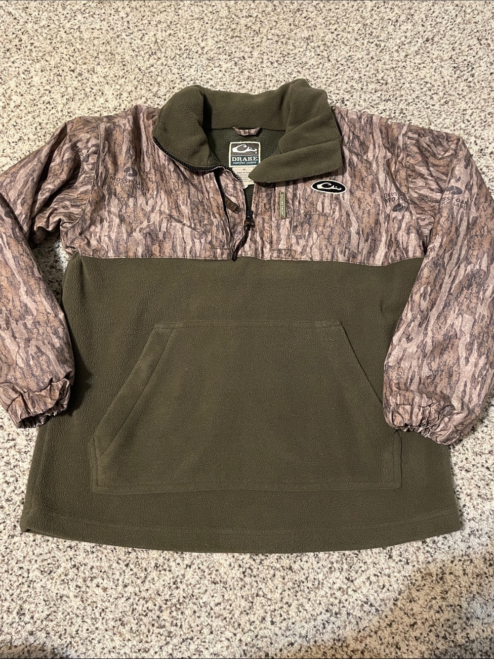 Drake Waterfowl Kids' Camo Pullover Jacket size 14